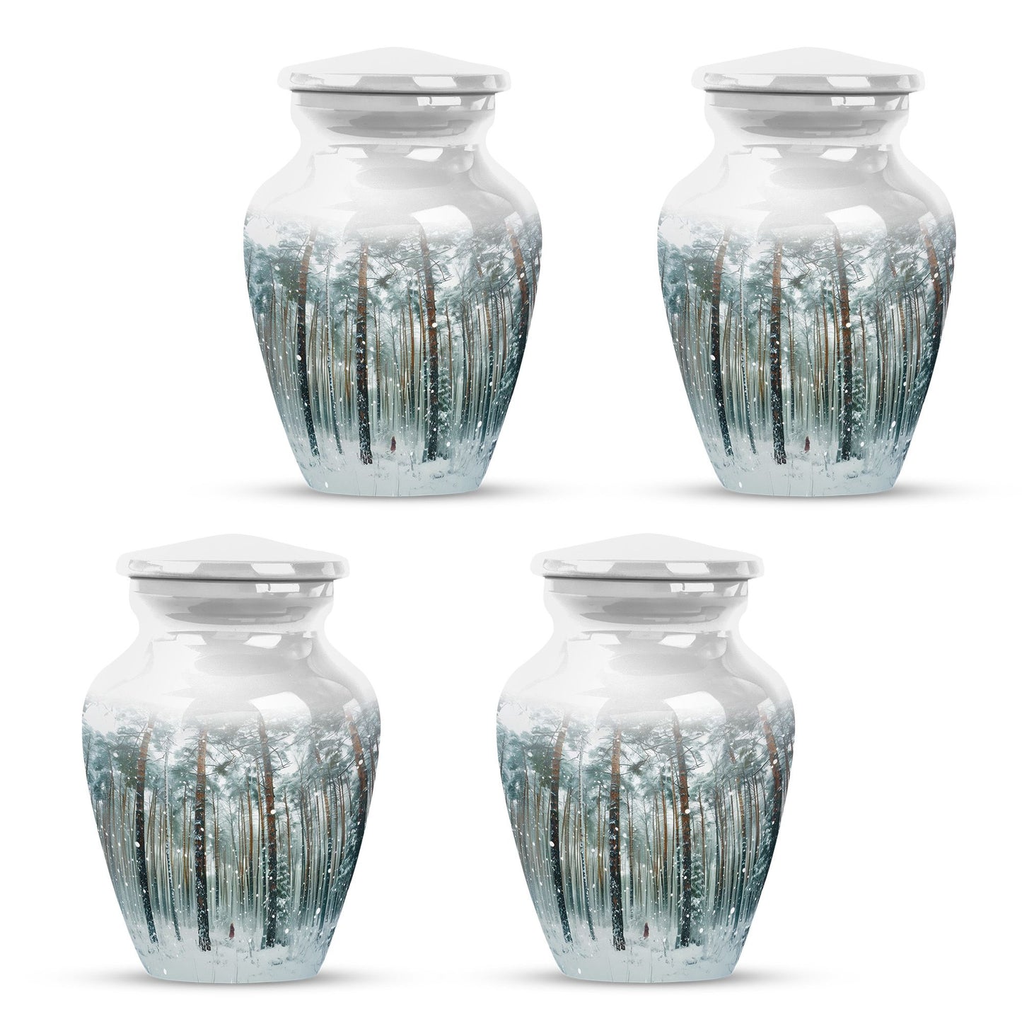 mountain winter urn for adult ashes.