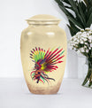 classic native American urn large metal funeral memorial urn
