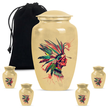 Large Urn with 4 Small Urn