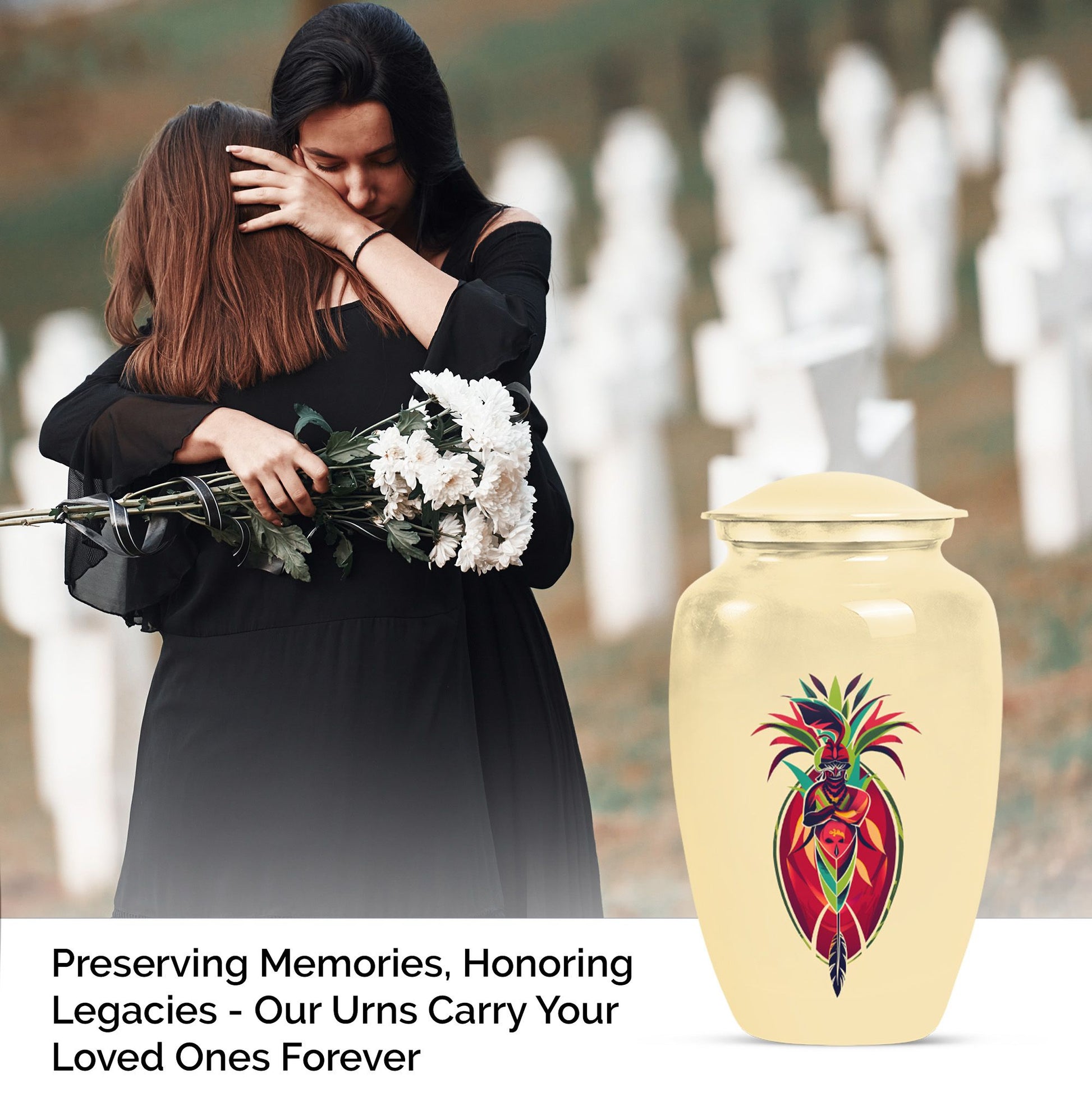 native American urn for burial funeral cremation