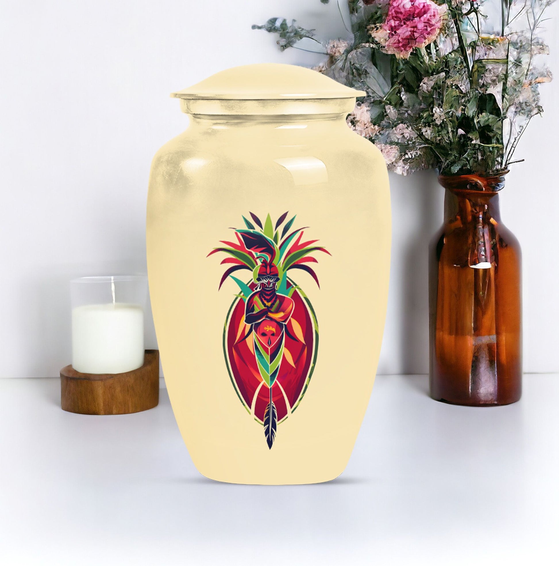 native American urn for burial funeral cremation