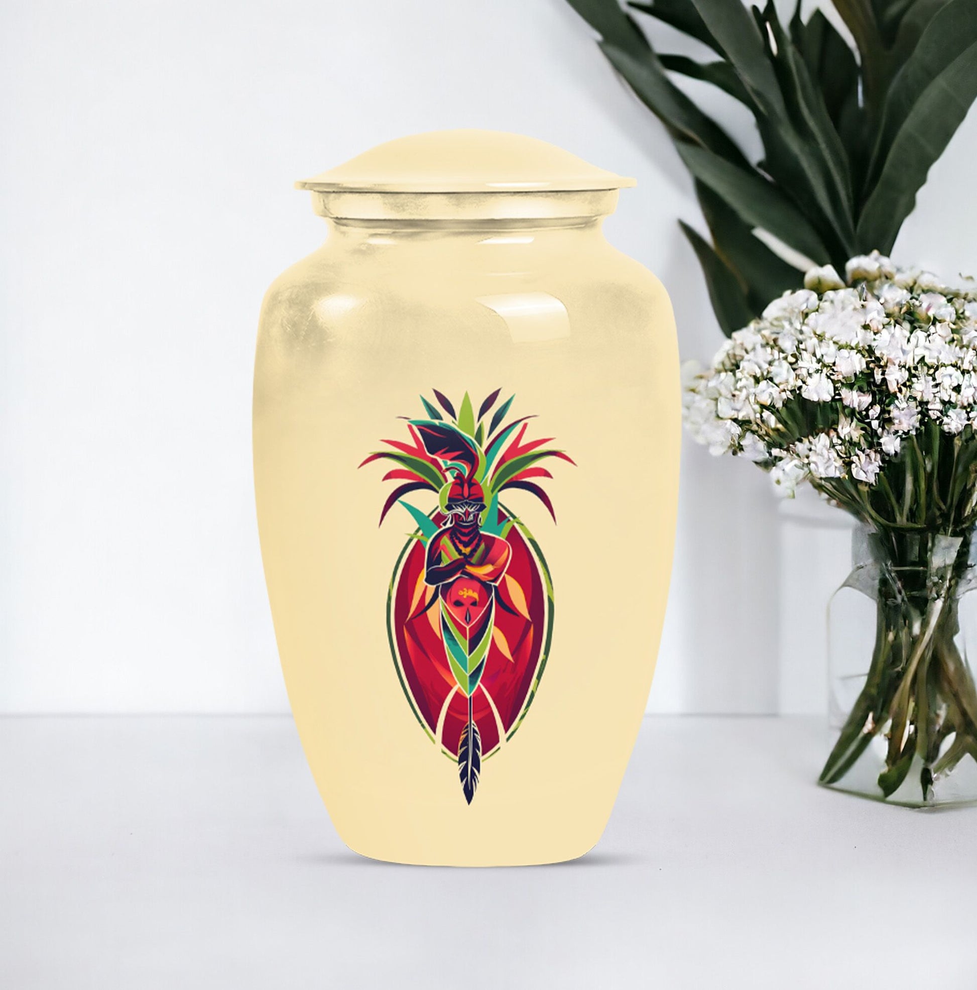 native American urn for burial funeral cremation