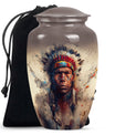 Classic Native American Aluminium Urn for burial customs.