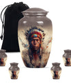 Classic Native American Aluminium Urn for burial customs.