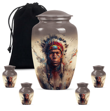 Large Urn with 4 Small Urn