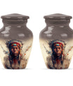 Classic Native American Aluminium Urn for burial customs.