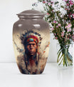 Classic Native American Aluminium Urn for burial customs.