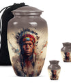 Classic Native American Aluminium Urn for burial customs.