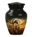 Classic 10 inch Native American urn for adult male cremation
