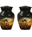 Classic 10 inch Native American urn for adult male cremation