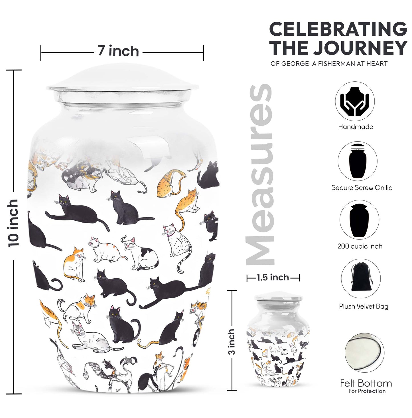 Elegant 10-inch PAWS Urn.