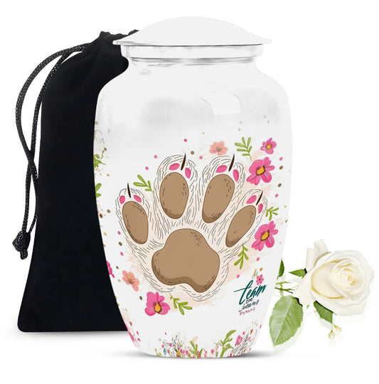 Classic 10-inch PAWS Urn, personalized cremation urn.