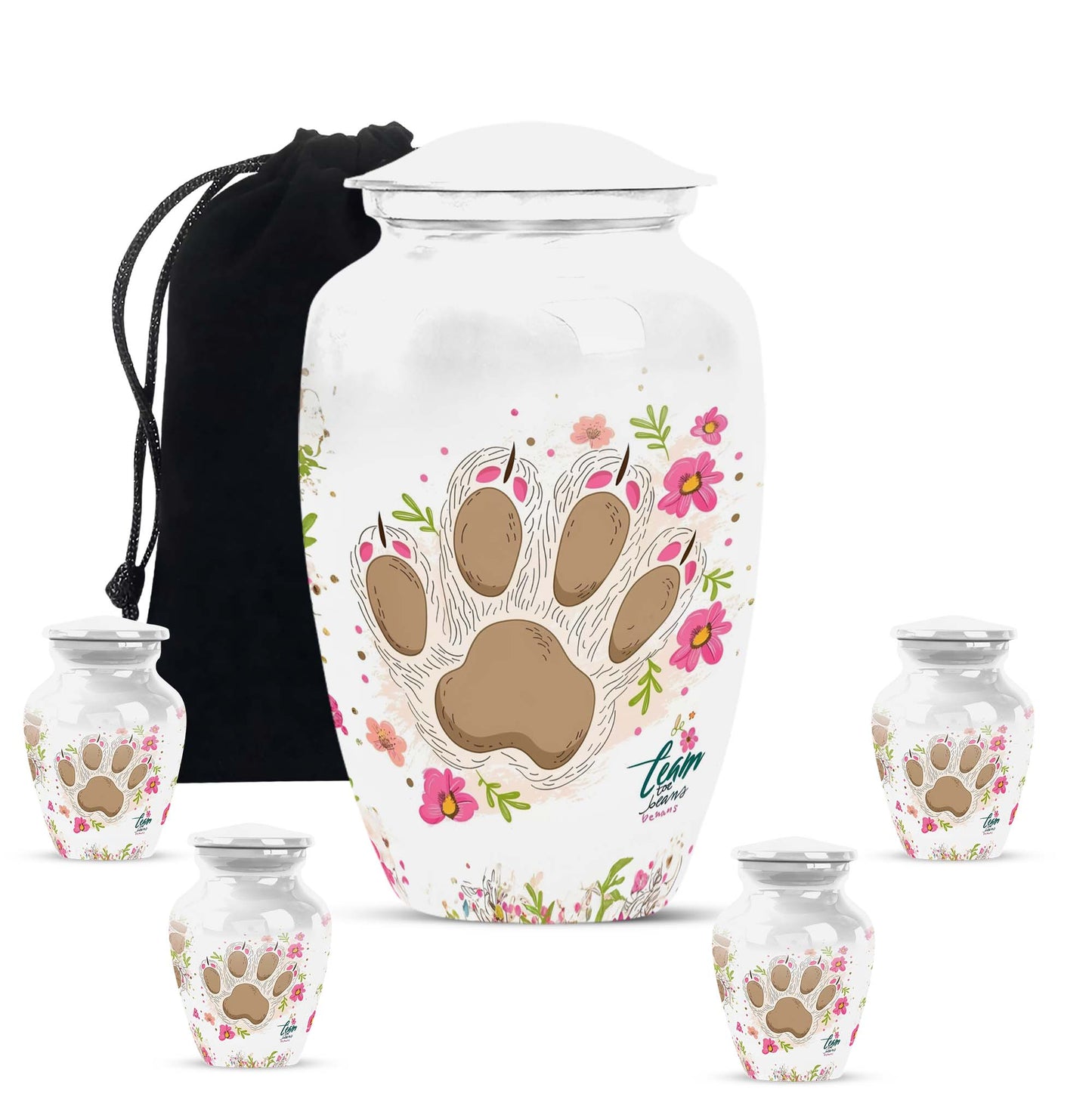 Classic 10-inch PAWS Urn, personalized cremation urn.