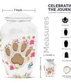 Classic 10-inch PAWS Urn, personalized cremation urn.