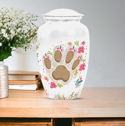 Classic 10-inch PAWS Urn, personalized cremation urn.