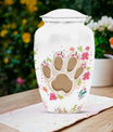 Classic 10-inch PAWS Urn, personalized cremation urn.