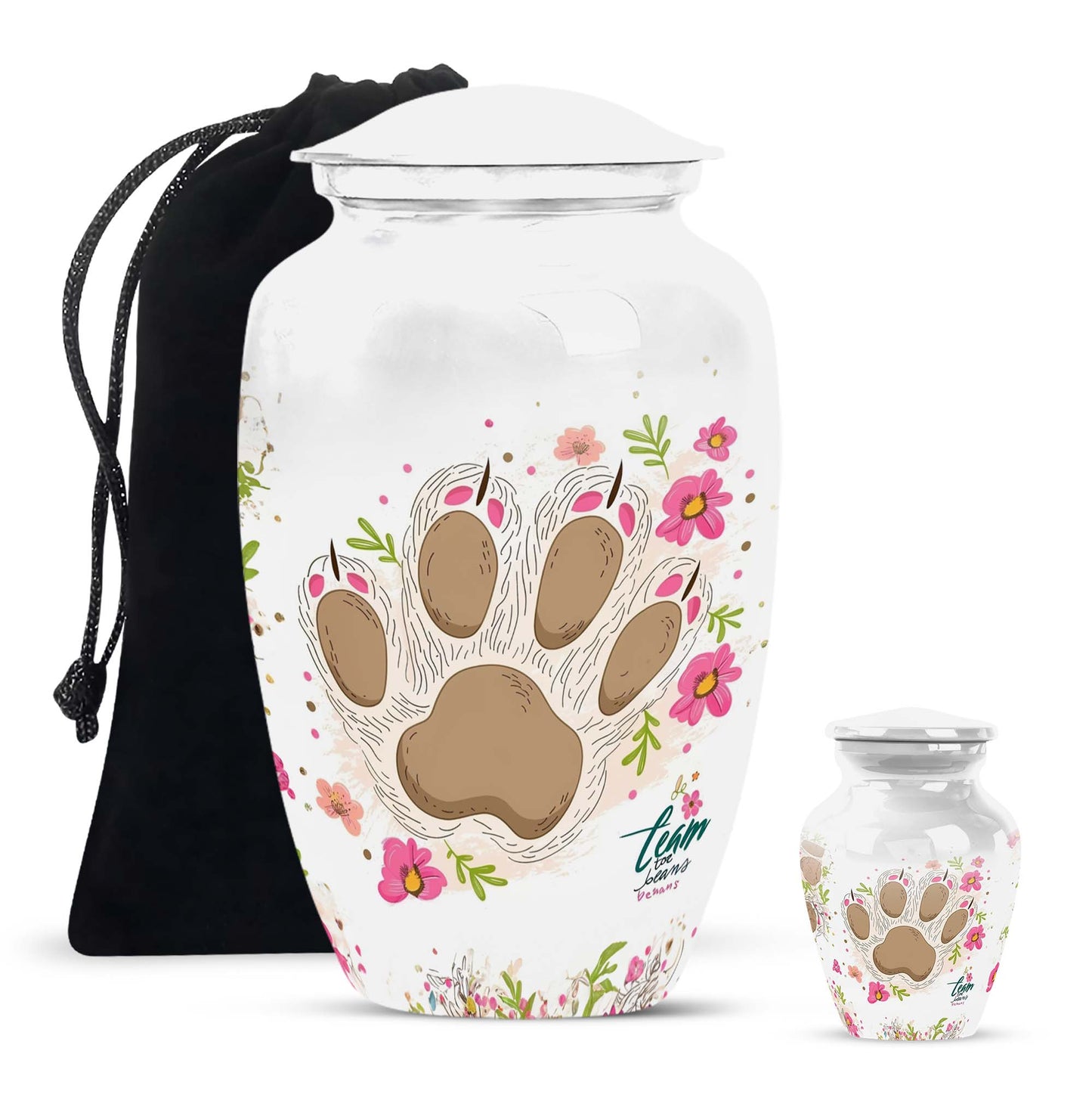 Classic 10-inch PAWS Urn, personalized cremation urn.