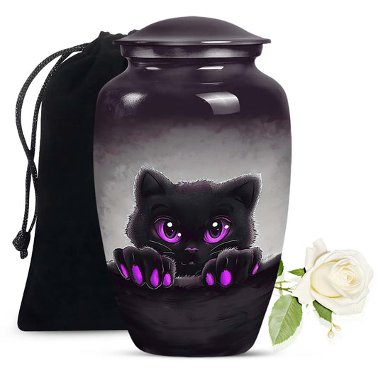 PAWS Urn, classic aluminum cremation urn for adult male ashes.