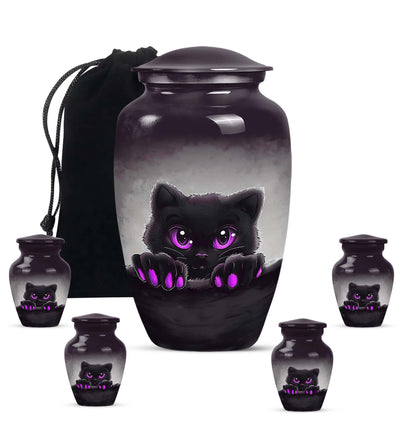 PAWS Urn, classic aluminum cremation urn for adult male ashes.