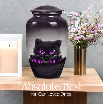 PAWS Urn, classic aluminum cremation urn for adult male ashes.