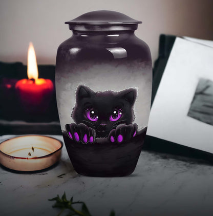 PAWS Urn, classic aluminum cremation urn for adult male ashes.
