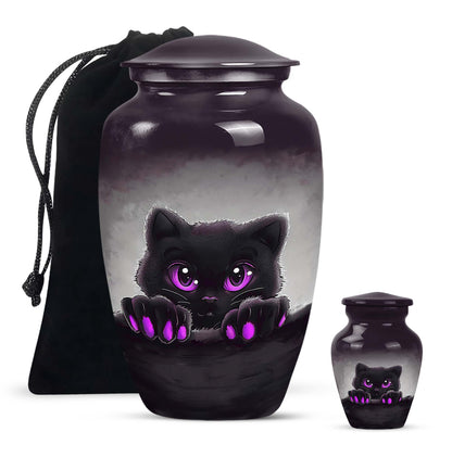PAWS Urn, classic aluminum cremation urn for adult male ashes.
