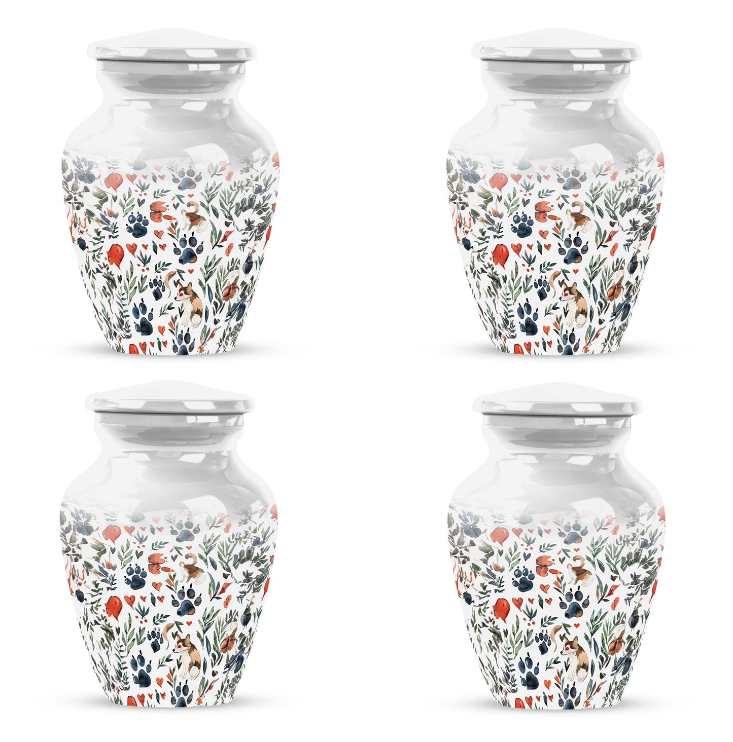 10-inch PAWS Urn, classic aluminium memorial urn 
