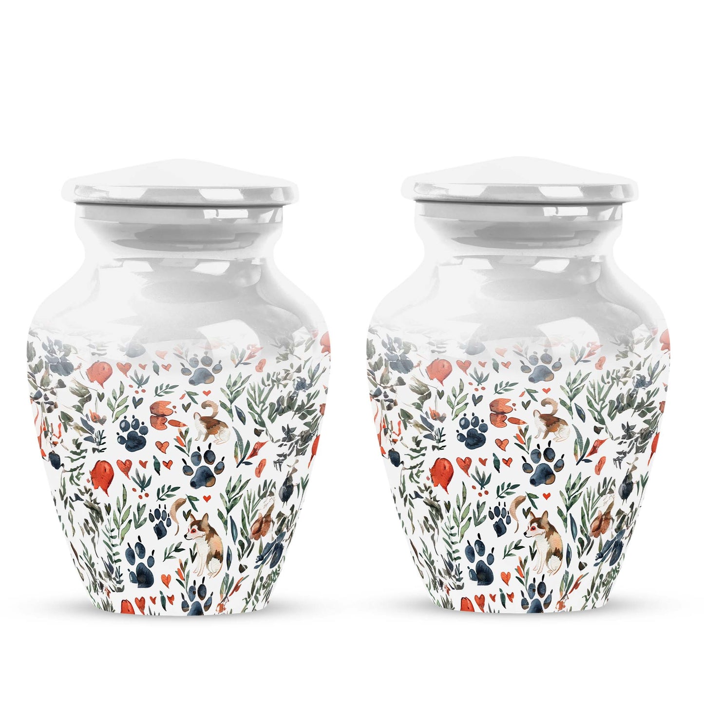 10-inch PAWS Urn, classic aluminium memorial urn 
