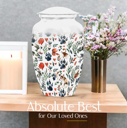 10-inch PAWS Urn, classic aluminium memorial urn 
