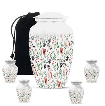 Large Urn with 4 Small Urn