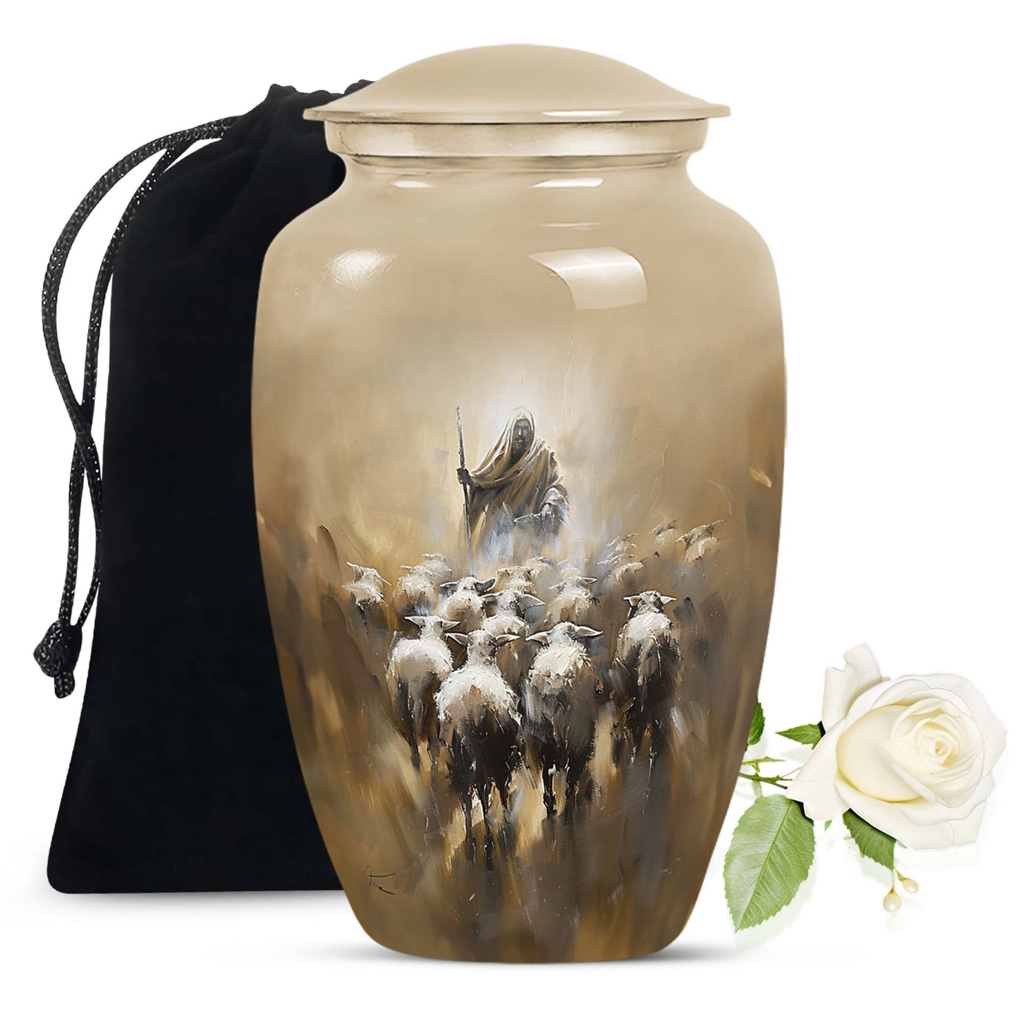  shepherd urn for mother's cremation ashes