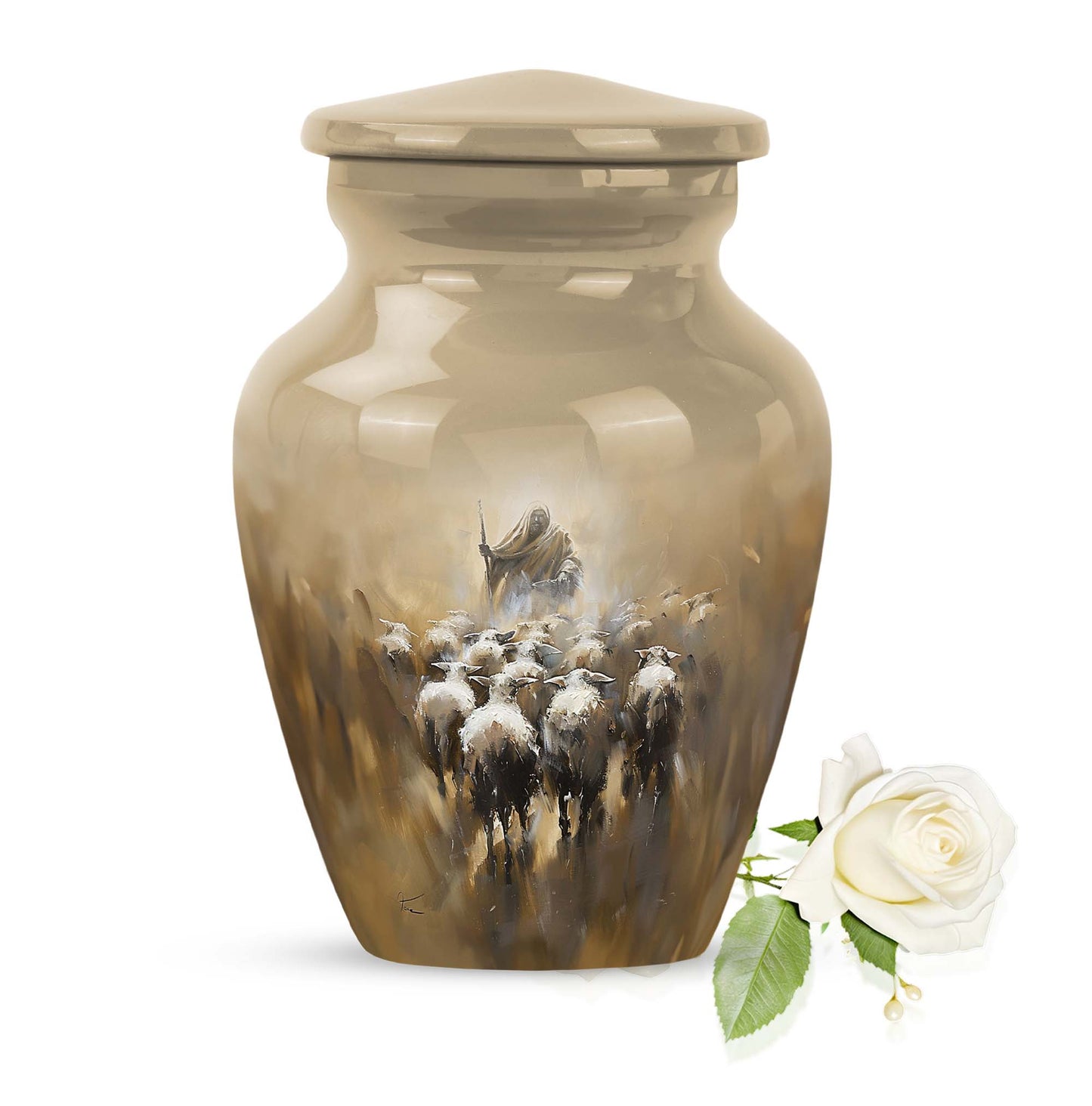  shepherd urn for mother's cremation ashes