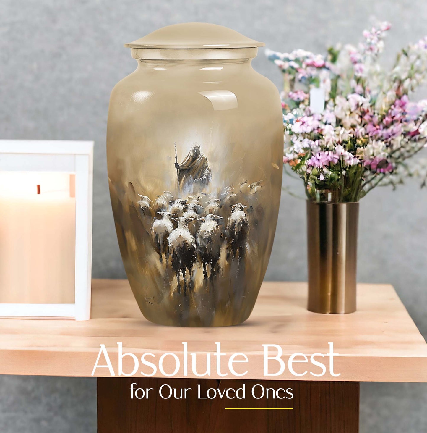  shepherd urn for mother's cremation ashes