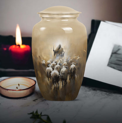  shepherd urn for mother's cremation ashes