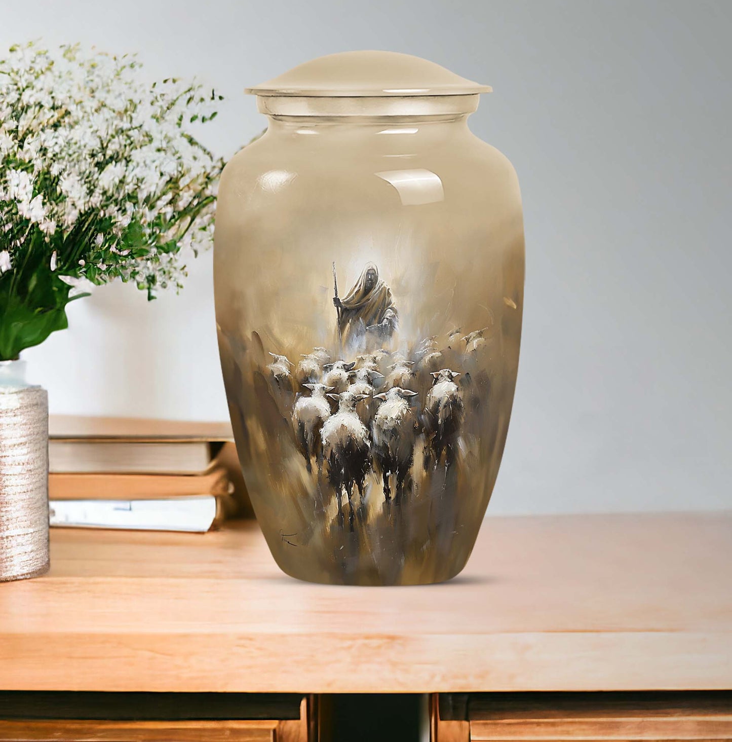  shepherd urn for mother's cremation ashes