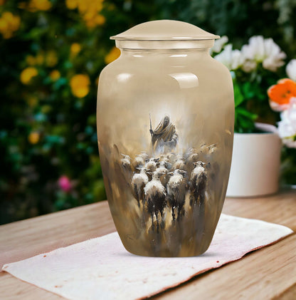  shepherd urn for mother's cremation ashes