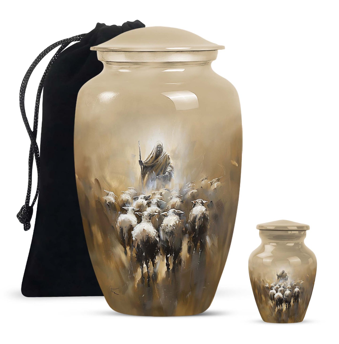  shepherd urn for mother's cremation ashes