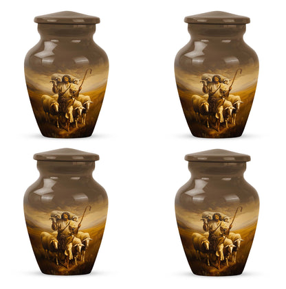 Shepherd large memorial urn made from aluminium.