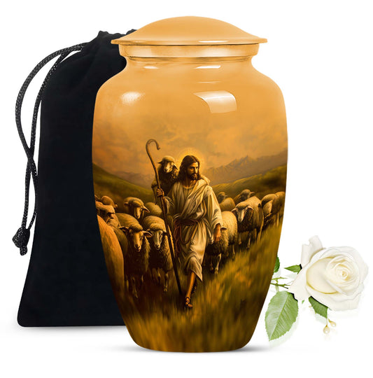 Classic Shepherd Urn, 10-inch memorial urn for ashes