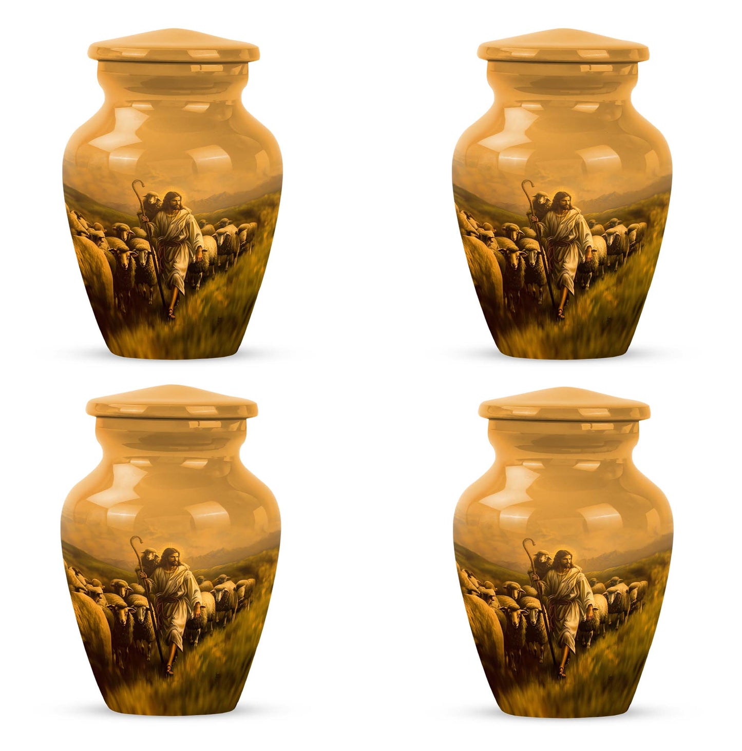 Classic Shepherd Urn, 10-inch memorial urn for ashes
