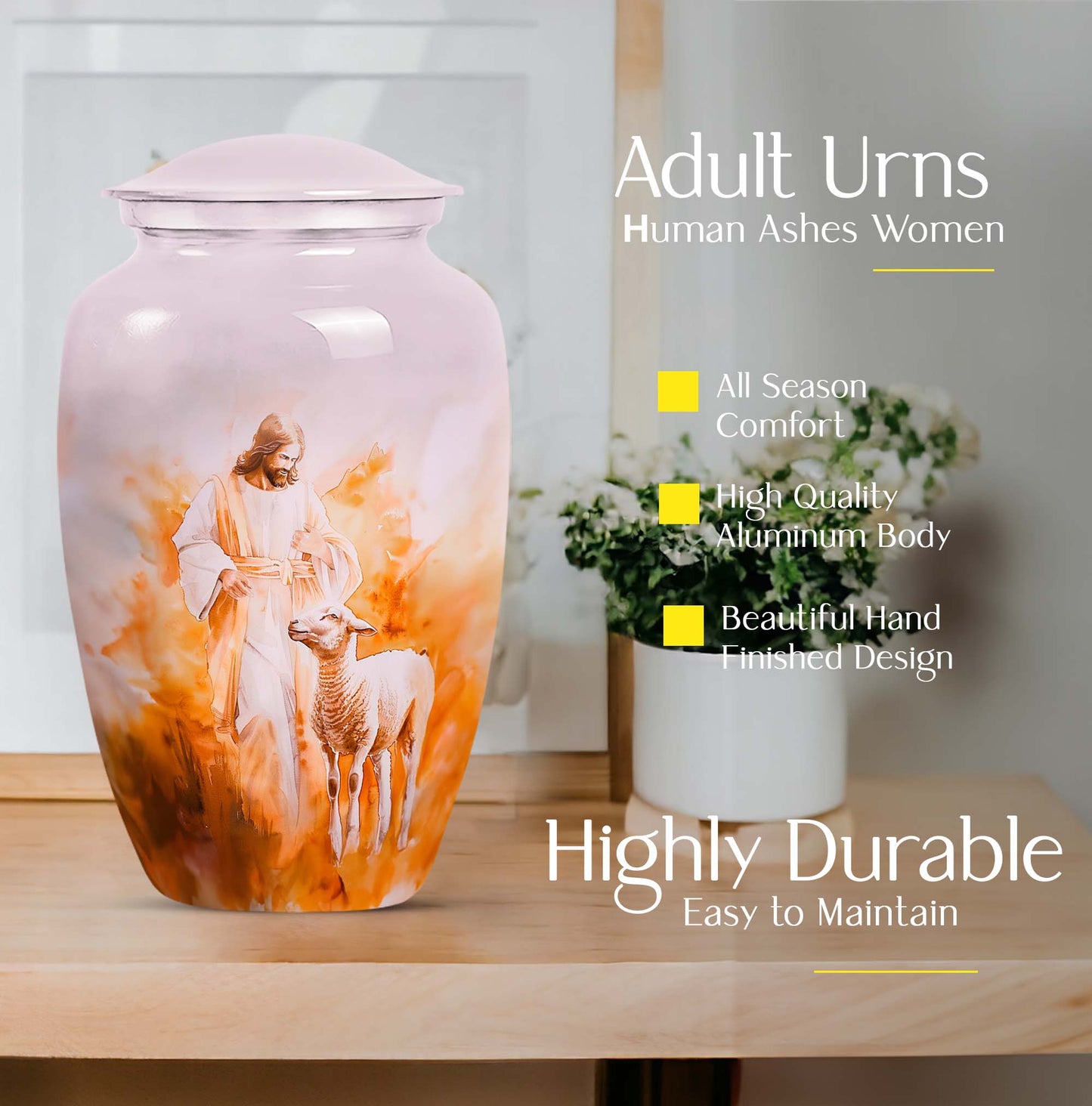 Classic 10-inch Shepherd Urn for ashes with engraving option
