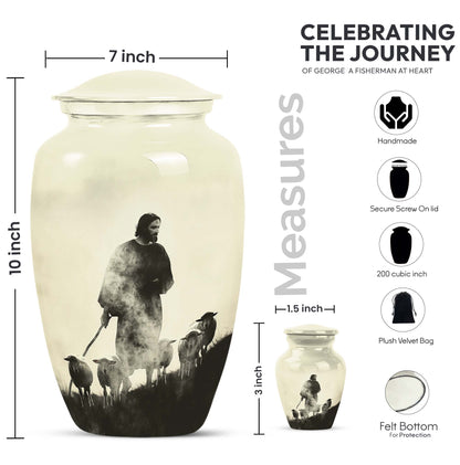 shepherd urn for adult's ashes