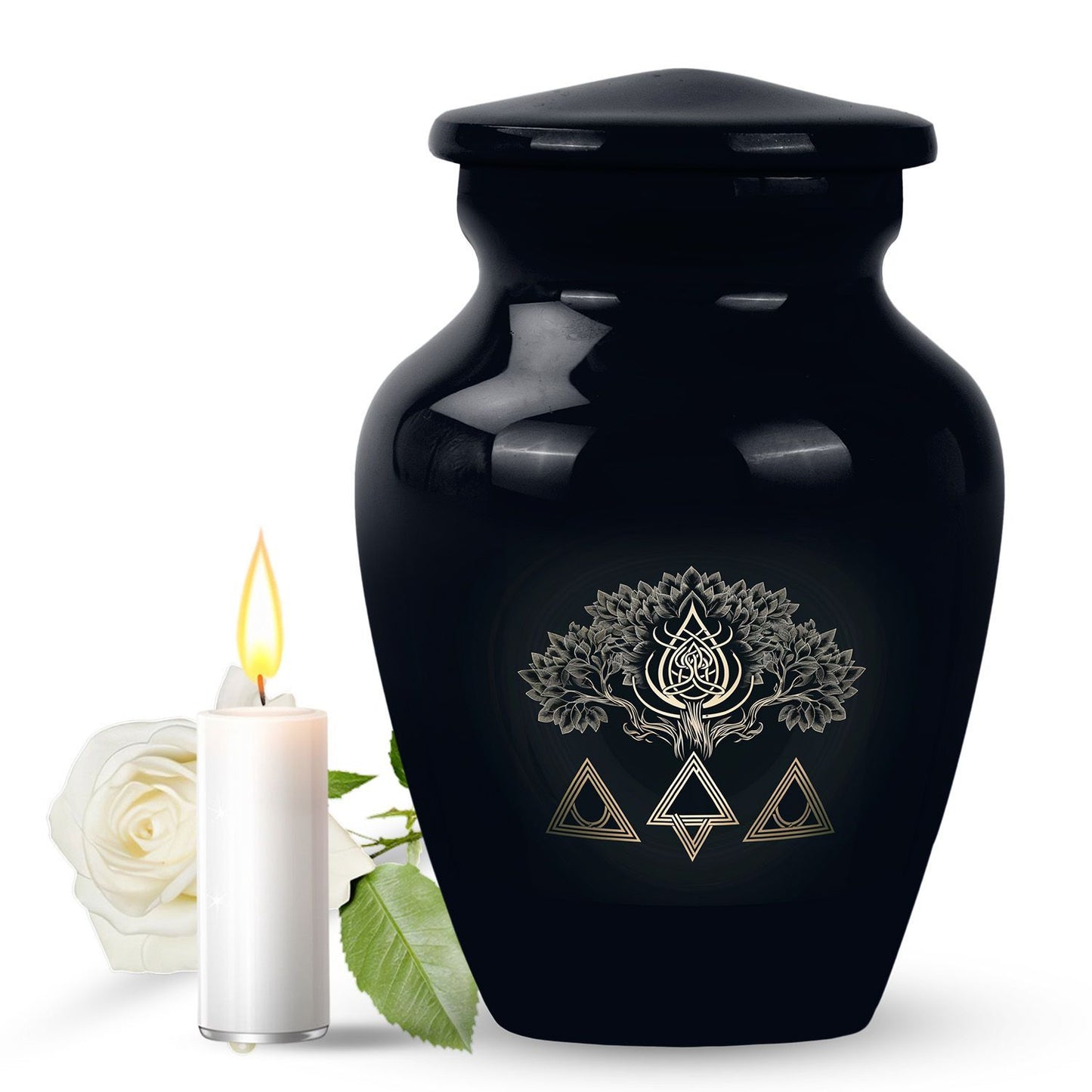 10 inch catholic urn, funeral decorative classic urn
