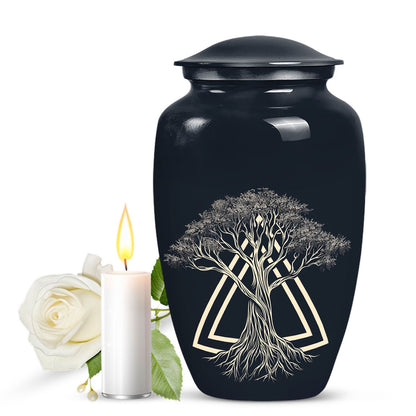 Classic aluminium catholic urn.