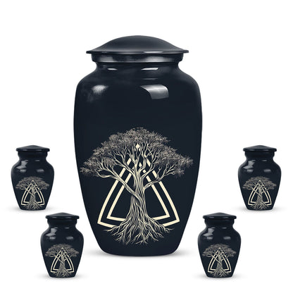 Classic aluminium catholic urn.