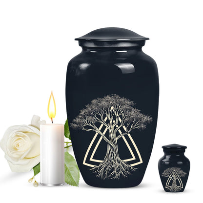 Classic aluminium catholic urn.