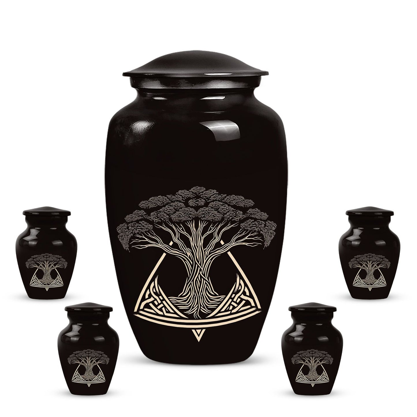 10-inch classic catholic cremation urn for human ashes, 