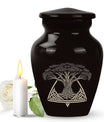 10-inch classic catholic cremation urn for human ashes, 