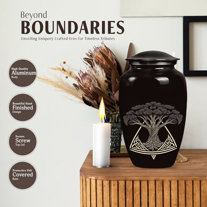 10-inch classic catholic cremation urn for human ashes, 