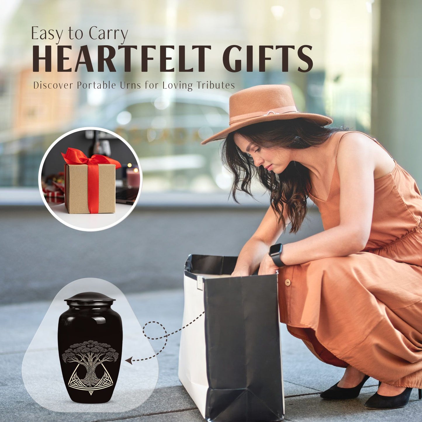 10-inch classic catholic cremation urn for human ashes, 